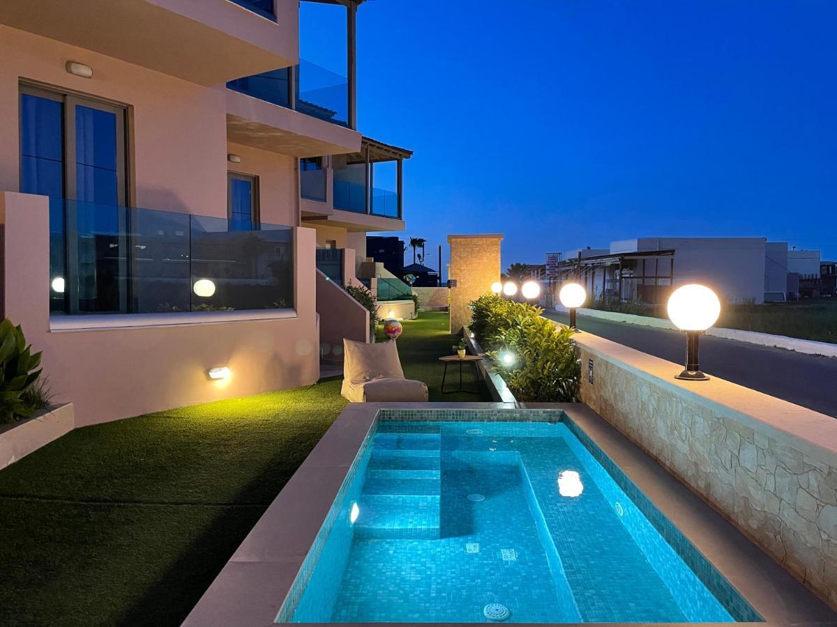 Aegean Breeze Luxury Apartments Next To The Sea Maleme Exteriér fotografie